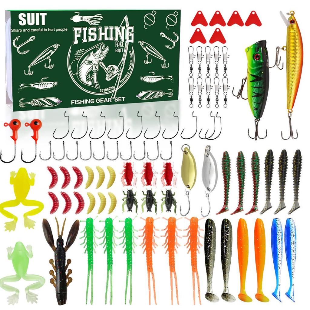 Creative Christmas Fishing Lure Set: Freshwater Trout, Bass & Salmon Hard Baits with Hooks