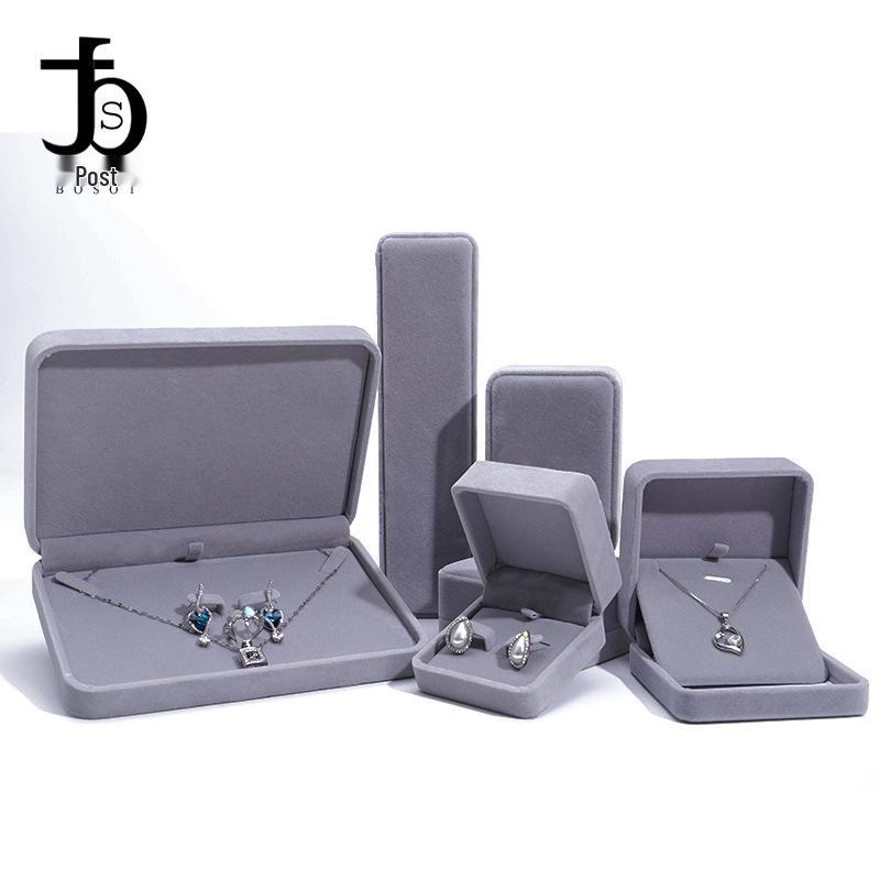 Velvet Jewelry Box with Rounded Corners - Ring, Necklace, Bracelet, Earring Storage