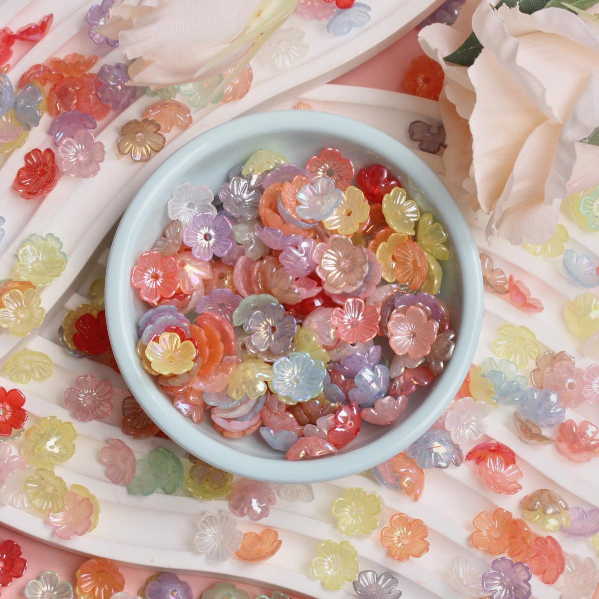 

Творческий маленький ромашковый ювелирный кулон для самостоятельного изготовления акрила, свободные бусины, цветок 10,5 мм, мода 500Pcs разноцветный