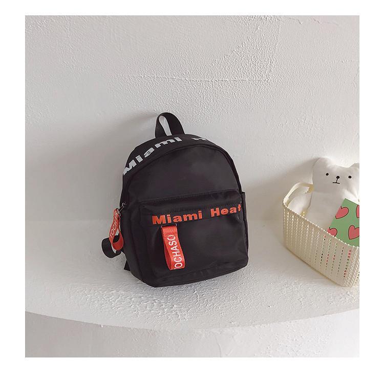 Fashionable New Winter Lettered Kids Backpack Adorable Sports Style In Durable Canvas Material чёрный
