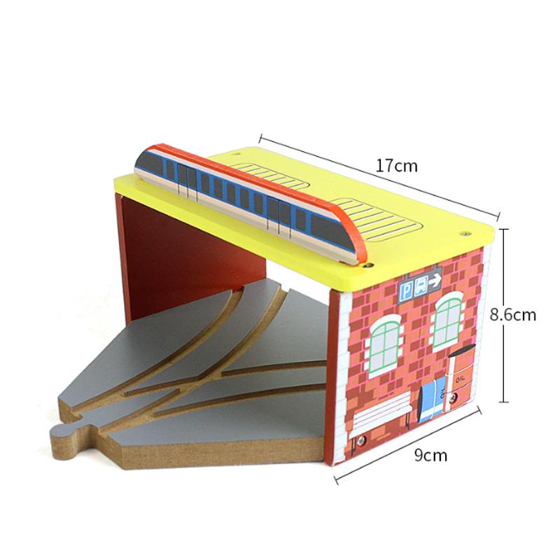 Wooden Track Magnetic Train Toy Wooden Track Scene Accessories Mountain Cave Tunnel Beech Wood Track Children's Toy