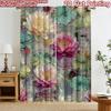 2D Flat Printing 2pcs Curtain Scene Curtain Lotus Flowers On Water Digital Printed Polyester Drapes Festive Wall Decor Use for