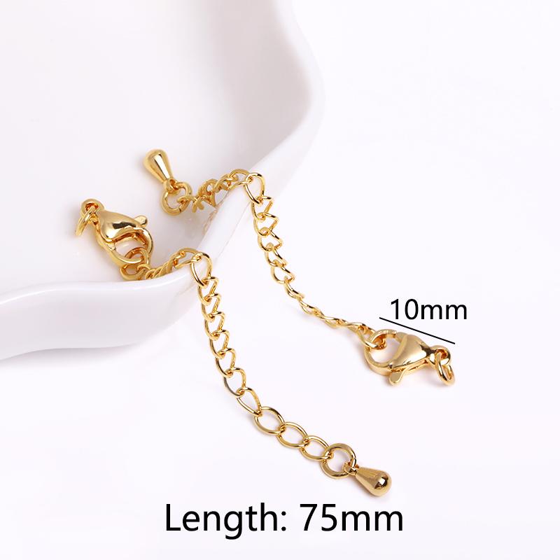 18 Karat Vergoldete 7,5 cm Verlängerungskette Für Schmuckherstellung, Handgefertigte DIY Armband Halskette Verlängerer Ketten Zubehör Teile