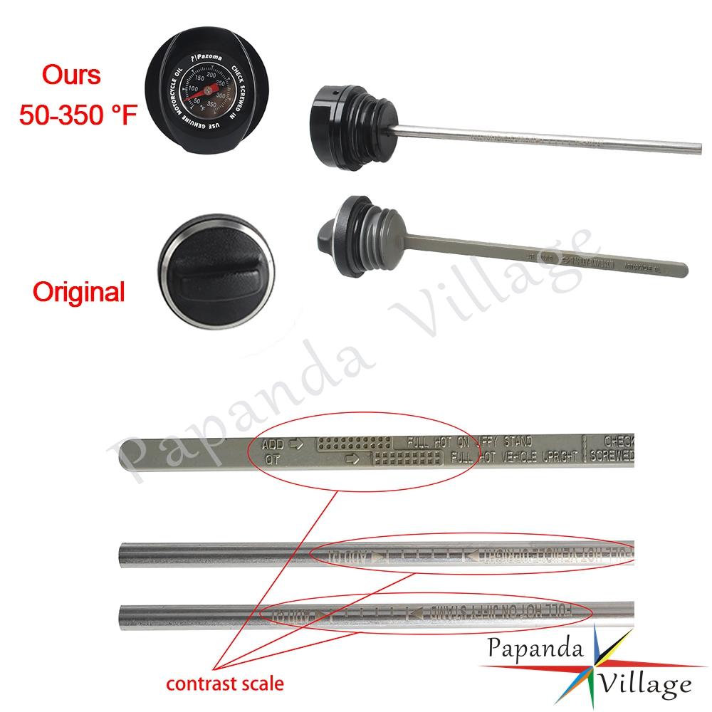 Oil Dipstick w/ Temperature Gauge Aluminum Motorcycle Accessories Engine Oil Gauge For Harley Touring FLHX FLTRX FLHXSE FLTRXSE