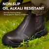 Chelsea style cowhide double steel standard labor insurance boots double density outsole light and comfortable oil-resistant short boots