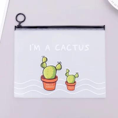 

Transparent Clear Cactus Makeup Bags Fashion Travel Cosmetic Bag Toiletry Brush Bags Organizer Necessary Case Wash Make Up Box