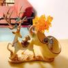 Deer Figurine Storage Ornament, Lucky Wealth Deer Decor for Desk & TV Cabinet