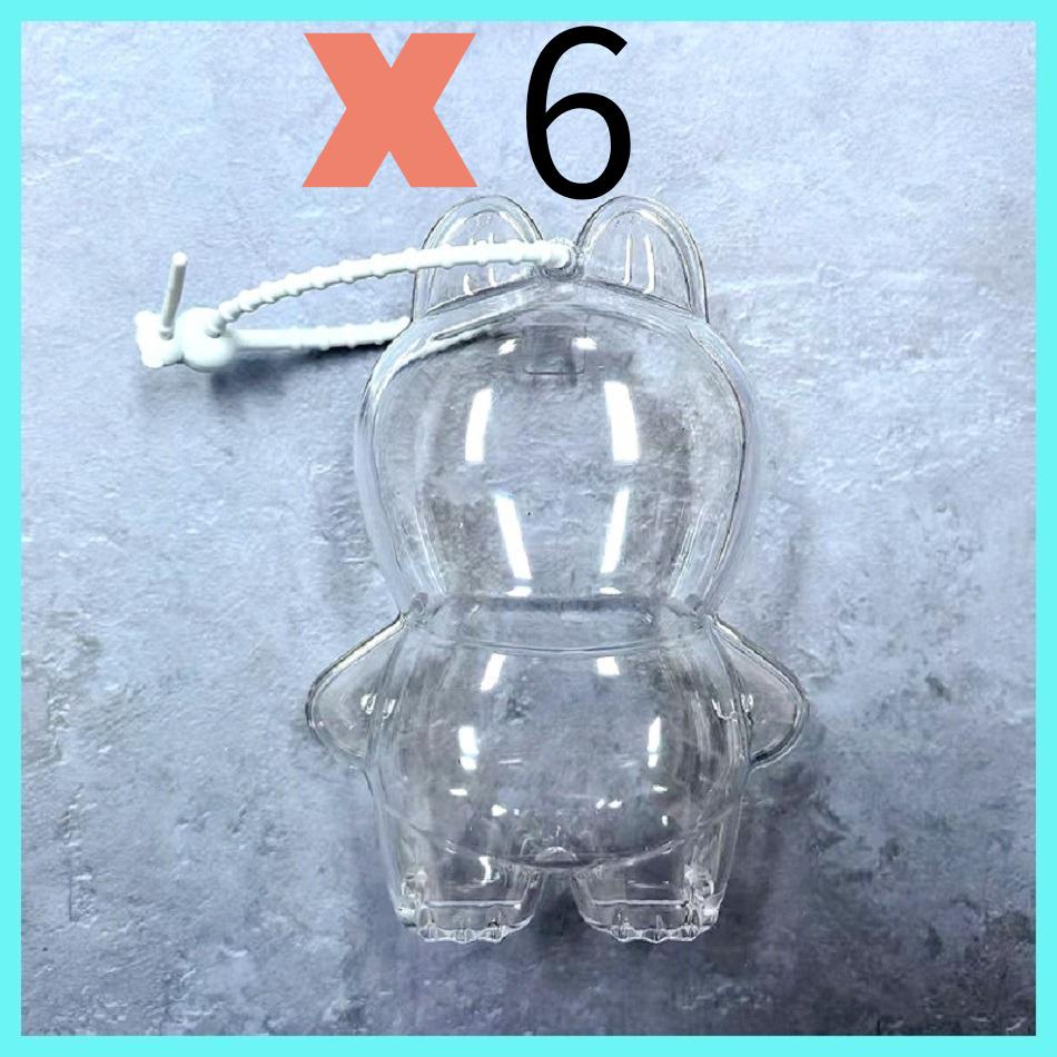 Labubu 4.0 Pin için Şeffaf Koruyucu Kılıf Aşk Serisi Peluş Bebek Toz Kılıfı LABUBU Bebek Aksesuarları İçin Saklama Kutusu