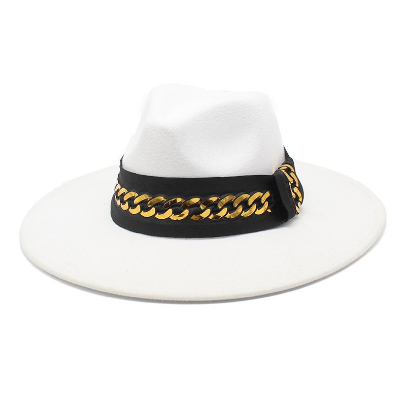 Exotic 9.5Cm Large Brim Top Hat Ethnic Accessories Jazz Hat Cashmere Felt Hat Gentleman And Lady Hat