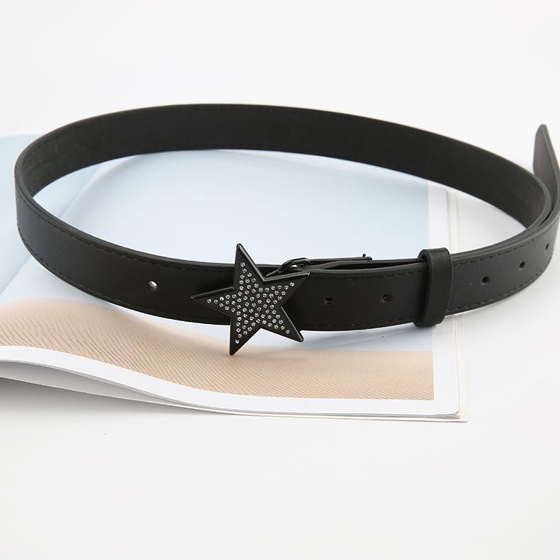 Belt And Versatile Slimming With Metal Buckle Belt Paired With Jeans Dress And