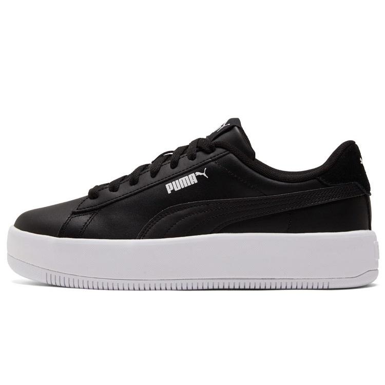(WMNS) PUMA Lily Platform Board Shoes Black/White Women s 384617-02 EU 35.5