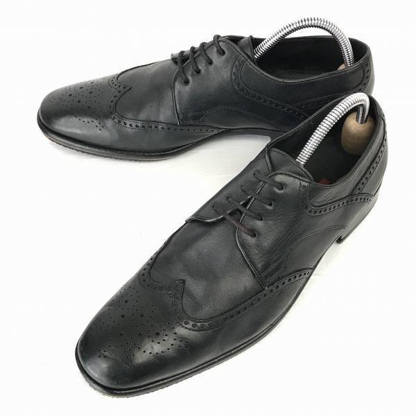 

Lloyd Heavy Leather Wingtip 26.5 Black Dress Shoes Made in Germany
