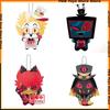 New  10cm Hazbin Hotel Vox Lucifer Ko Version Not Genuine Plush Doll Cute Anime Peripherals Toy Birthday Christmas Gift