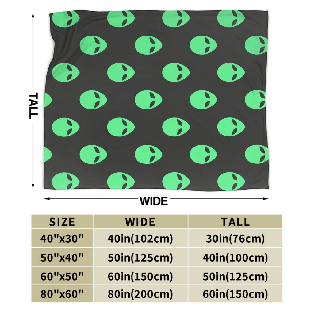 Universal Alien Blanket Flannel Printed Multifunction Lightweight Throw Blanket for Home Car Bedding Throws