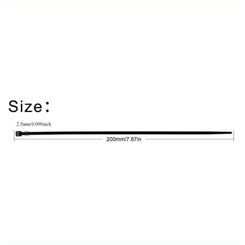 2.5×200mm Size 100Pcs/Bag Multicolor Slef-Locking Nylon Cable Tie Quickly Bundle Plastice Loop Wire Wrap Zip ties