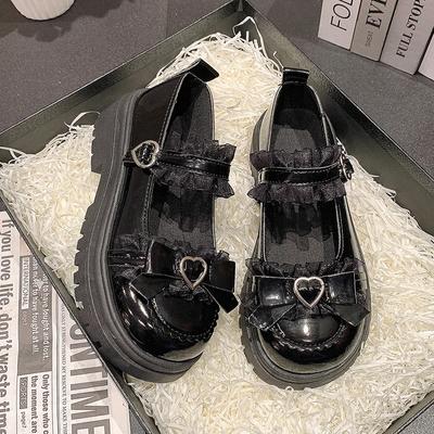 Mary Jane da Donna 2024 Nuova Moda Scarpe con Fibbia Primavera Autunno Punta Tonda Nodo a Farfalla Monocolore Piattaforma Casual Scarpe da Donna