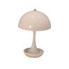 Nordic Cream Slim Waist Bedside Lamp - Rechargeable Touch Night Light with Girly Atmosphere