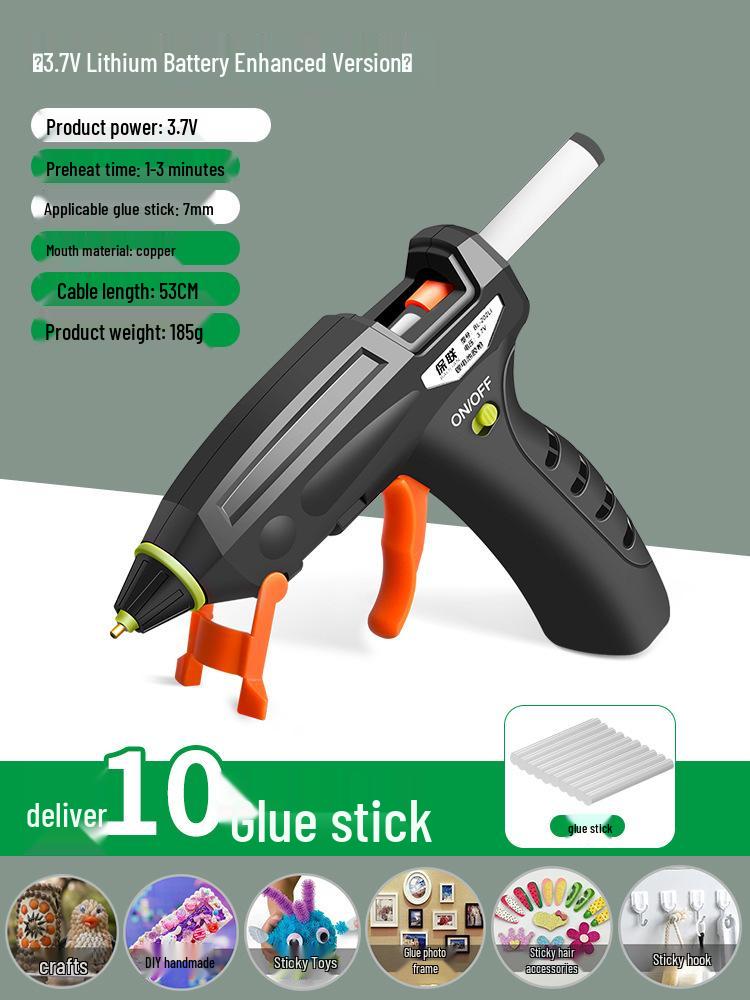 Compact High Viscosity Hot Melt Glue Gun with 7-11mm Glue Sticks