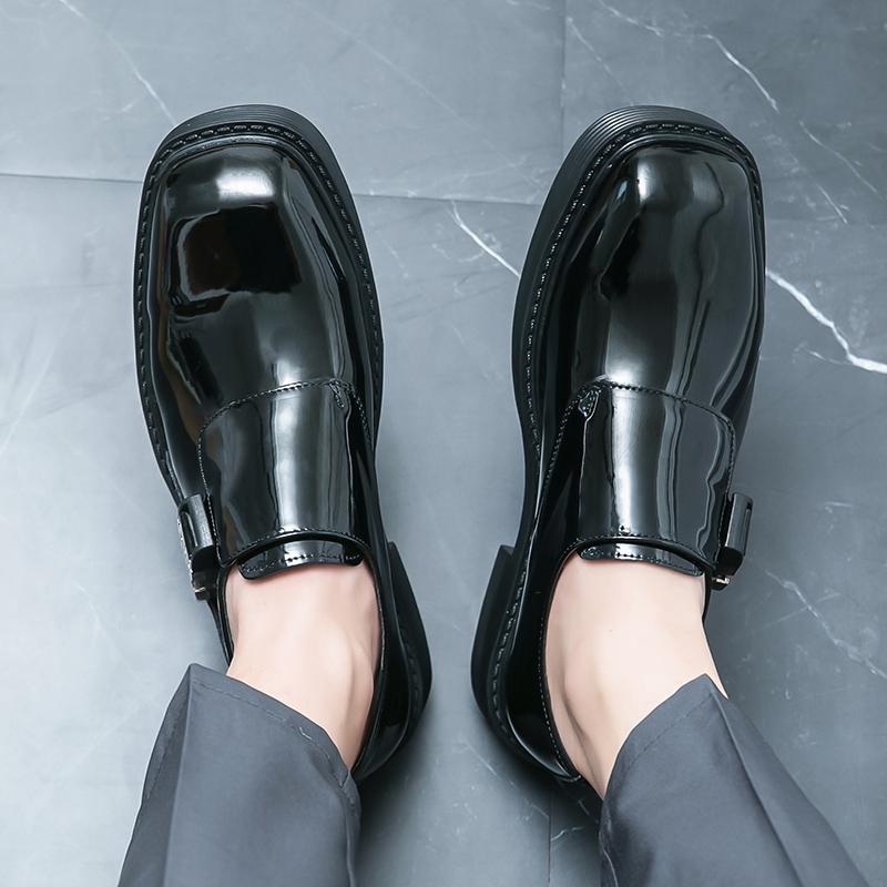 FashionMen's Retro Leather Shoes Slip On Fashion Grace Thick Bottom Loafers Men Fashion Formal Business Luxury Slip-on Casual Shoes Men