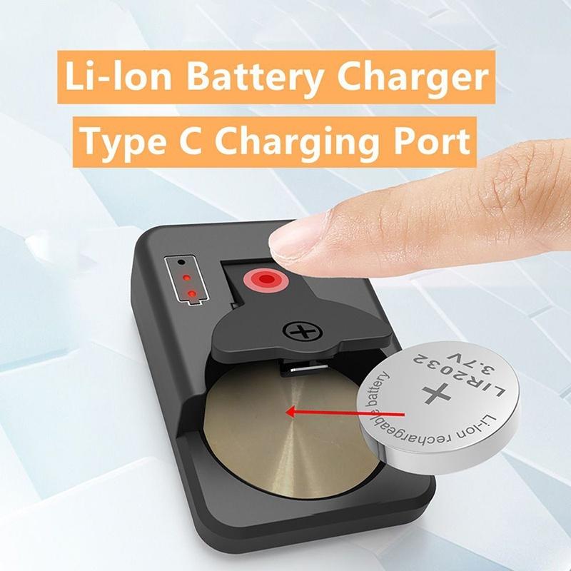 Type-C Mini Button Battery Charger With LED Indicator Universal For LIR2016 LIR2026 LIR2032 Portable Battery Charger Accessories
