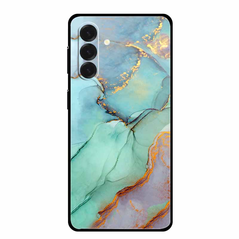 For Samsung Galaxy A17 Cases Marble Painted Black Silicone Back Cover Case for Galaxy A17 5G Protective Shell A17 Texture Bumper