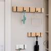 Foldable Coat Rack Bamboo Hallway Hat Hook Hanger Bedroom Door Wall-Mounting Hook Corner Room Kitchen Toilet Wall Bracket Hook
