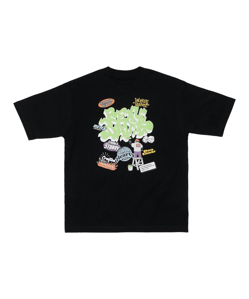BEN DAVIS White Label Overlap T-Shirt Black