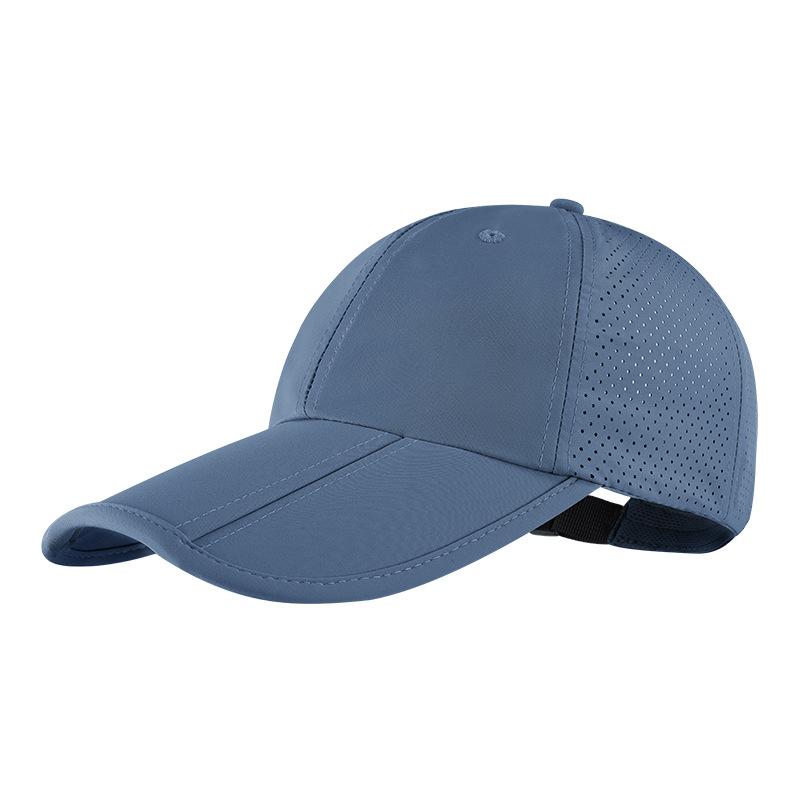 Summer Men's Tri-fold Baseball Cap Laser Engraved Hole Breathable Sun Cap Women's Sports and Leisure Cap