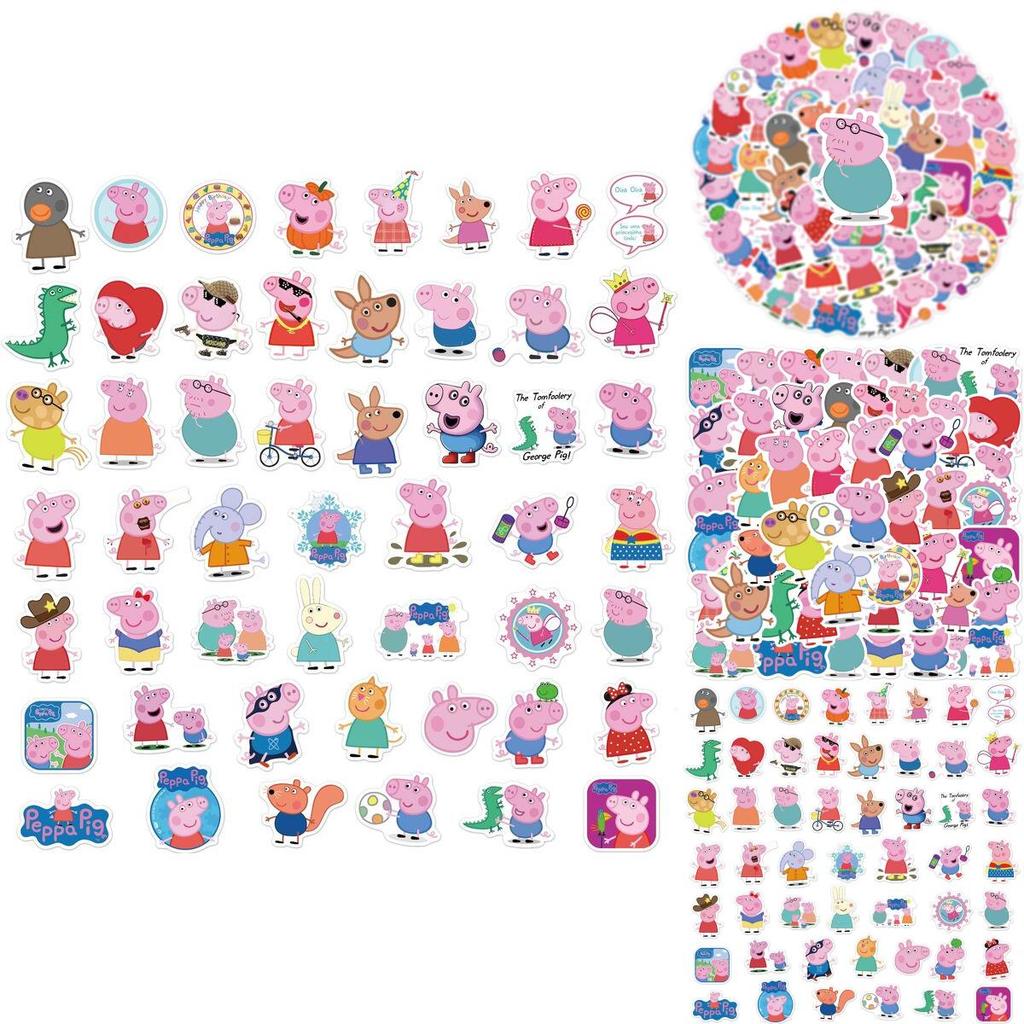Cute 50pcs Peppa Pig Stickers For Kids Laptop Waterproof And Durable Perfect For Personalization