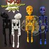 Poseable Skeleton Fridge Magnet 3D Printed Articulated Skeleton Decor Halloween Horror Luminous Skull Magnet Fridge Sticker