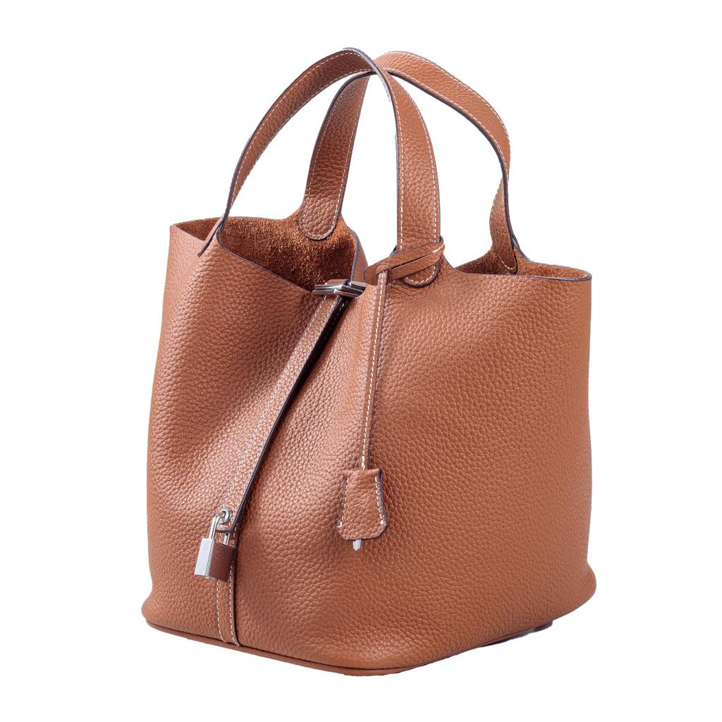 BAG Since Imai Bag RENNES Genuine Leather Cube Handbag M Size Cadena Crochette Adults Womens Adults Womens Gold [IMAI 1977] RENNES-M