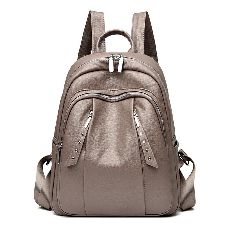 

Zipper Backpack Large Capacity Trendy Mommy Women s Bag Lightweight Casual Bag Women s Versatile Commuting Women s Backpack хакі