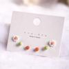 New ceramic jewelry, cute and fresh earrings, ear piercing care, no need to remove earrings when sleeping, gift for female students, steel pins