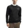 FILA Solid Color Round Neck Casual Pullover Knit Sweatshirt Men sweatshirt Black F11M412204F-BK
