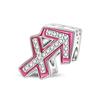 100% Copper Metal 26 Letter Shiny Princess Pink Series Charm Bead Components Bead Components Compatible With Authentic Original Bracelets Do It