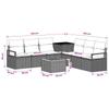 Sofa Set 8 Pieces Beige and Cream White Poly Rattan and Steel