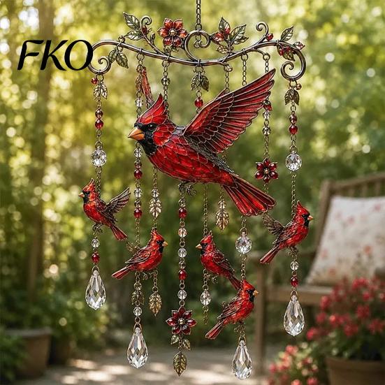 Patio Wind Chimes Outdoor Bird Chimes, Decorative Hanging Pendants, Acrylic Balcony Decoration Ideas Window Hangings for Garden Porch