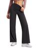 High-Waisted Drape Yoga Pants - Wide-Leg, Slimming, Straight-Leg Design for Fitness
