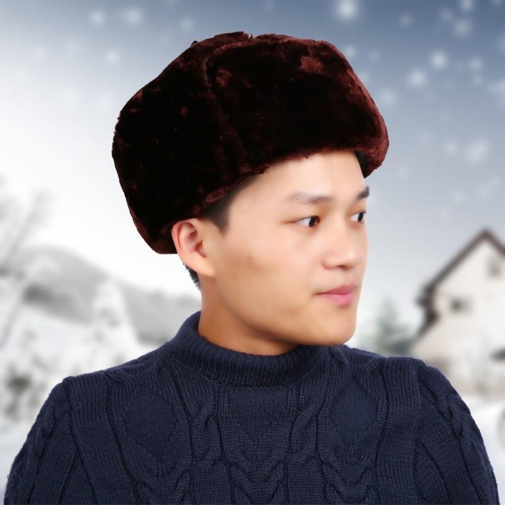 Windproof Ear Protection Cap Plush Winter Ear Cap Comfortable Windproof Pilot Hat Ski