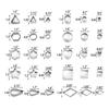 30pcs Various Shapes Biscuit Cutters Set Stainless Steel Mini Cookie Cutters  For Chocolate Baking