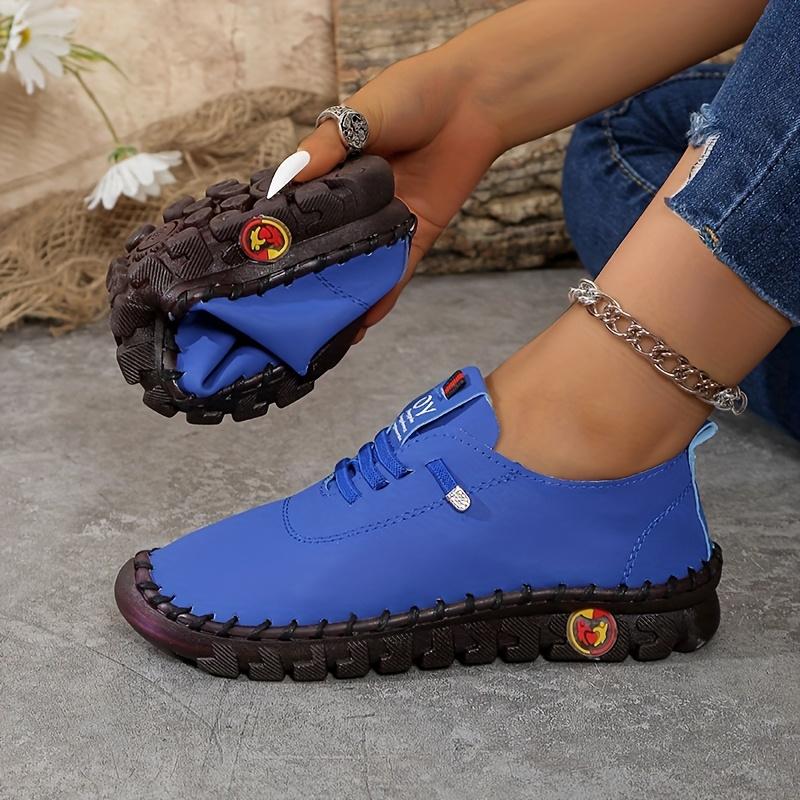 Women'S Casual Low-Top Sneakers - Lightweight Soft Synthetic Cover & PU Sole, Round Toe Slip-On Shoes In Assorted Colors - All-Season Comfort