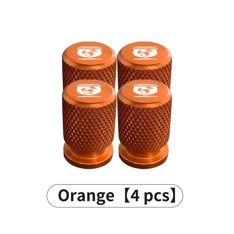 4Pcs Tire Stem Air Valve Caps Aluminum Car Dustproof Wheel Stem For Abarth Stilo Ducato Palio Bravo Linea Doblo 500 Grande Tipo