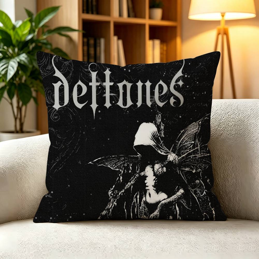 DDeftones Rock Band  Square DoubleSided printed Pillow Case Bedroom Bedside Pillow Sofa Cushion Cover