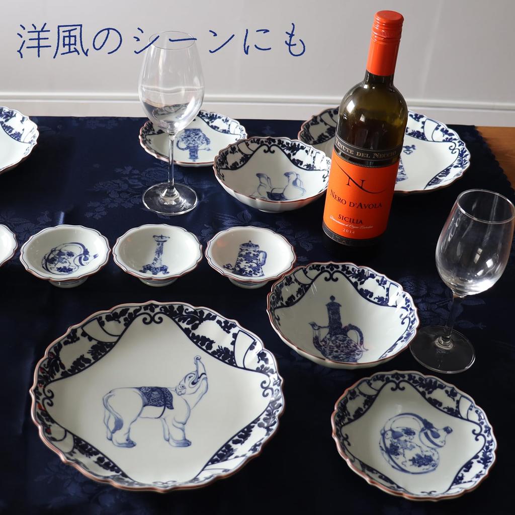 Set of 3 "Yuki Roman" Old Imari Pattern Plates with Kikyo Rims, 7-inch, Gorgeous, Old Imari Romance [Arita Ware, Made In Japan], Luxury Gift