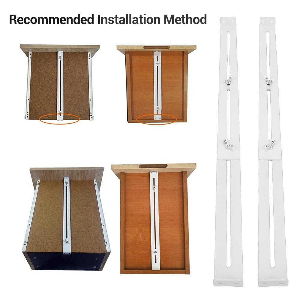 4pcs Silver Drawer Support Bracket Carbon Steel Drawer Reinforcement Bracket  Kitchen