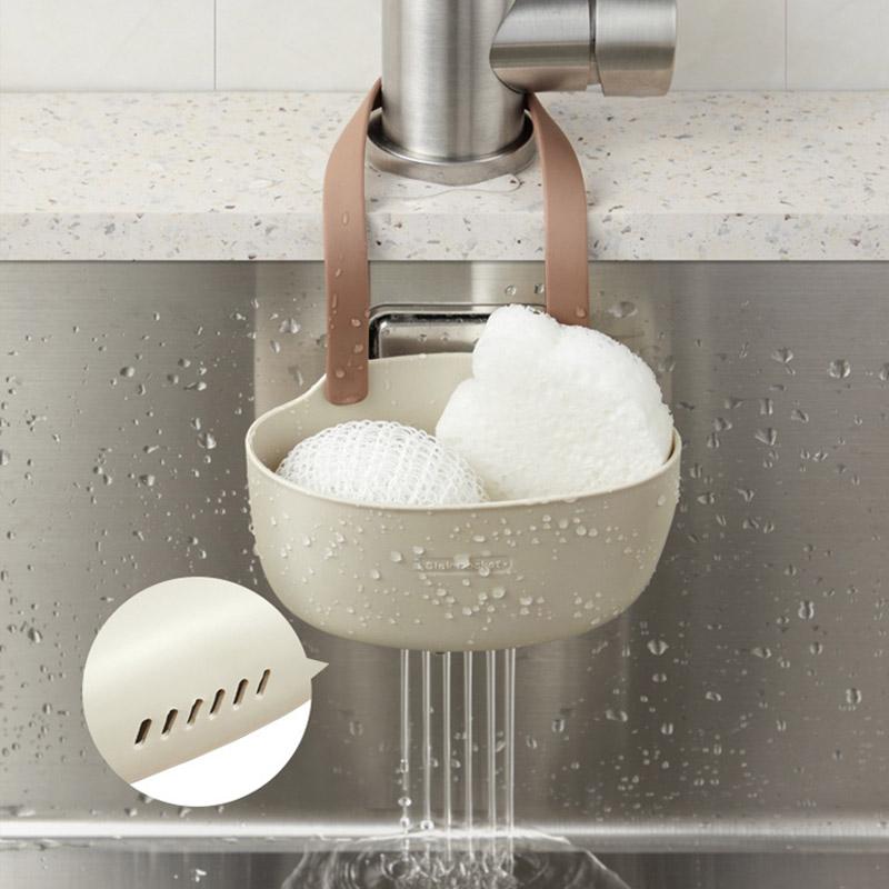 Kitchen Sink Draining Rack Hanging Basket Sink Draining Hanging Bag Soap Sponge Drain Rack Holder Wash Organizer Bathroom Soap Shelf