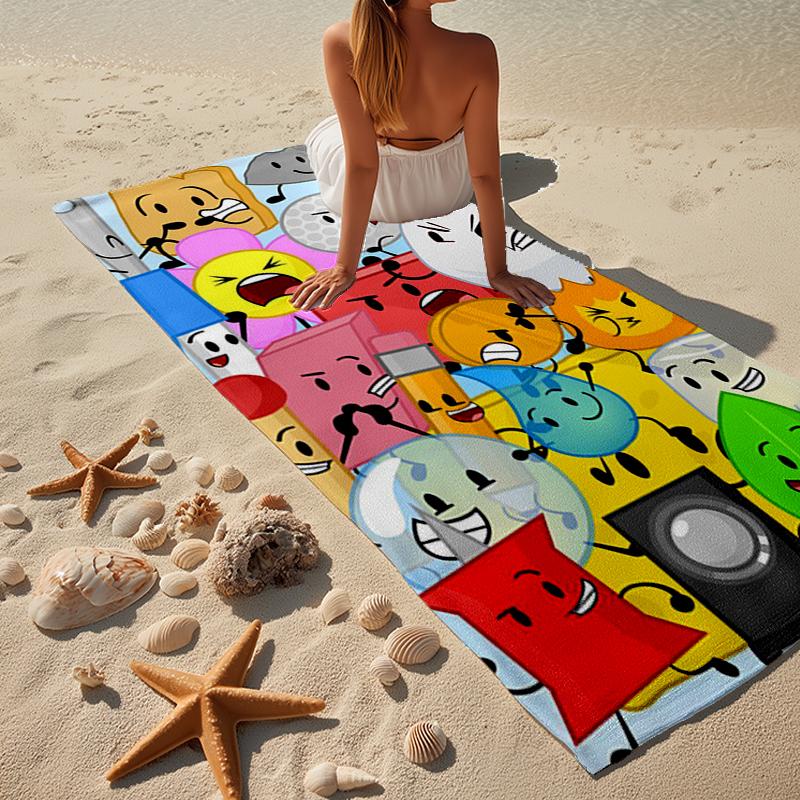 Colorful Dream Island Collage Beach Towel, Super Soft Microfiber, Gift for Her/Him, Birthday, for Pool, Beach, Travel, Home Decor Fan gifts