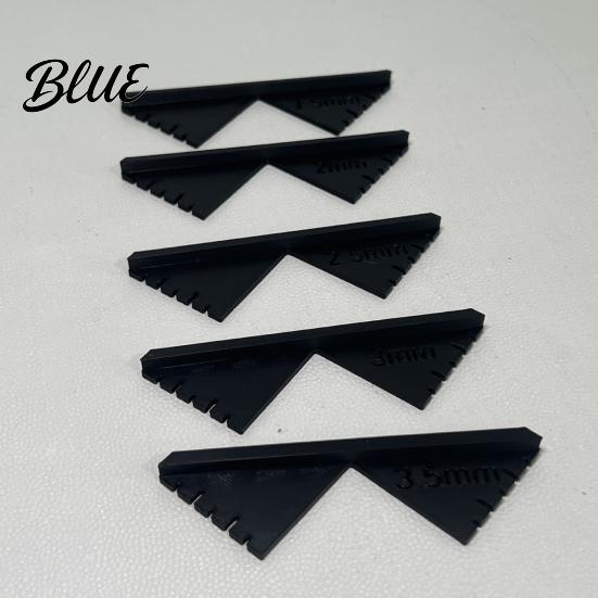 Bookbinding Corner Cutting Hardened Plastic Jigs Tools Binding Jig 5Pcs/Set 1.5mm 2mm 2.5mm 3mm 3.5mm Measurement Rulers for Album