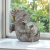 Solar Powered Dinosaur Sculpture Ornament Resin Garden Decorative Ball Hugging Dino Gift for Friends And Family