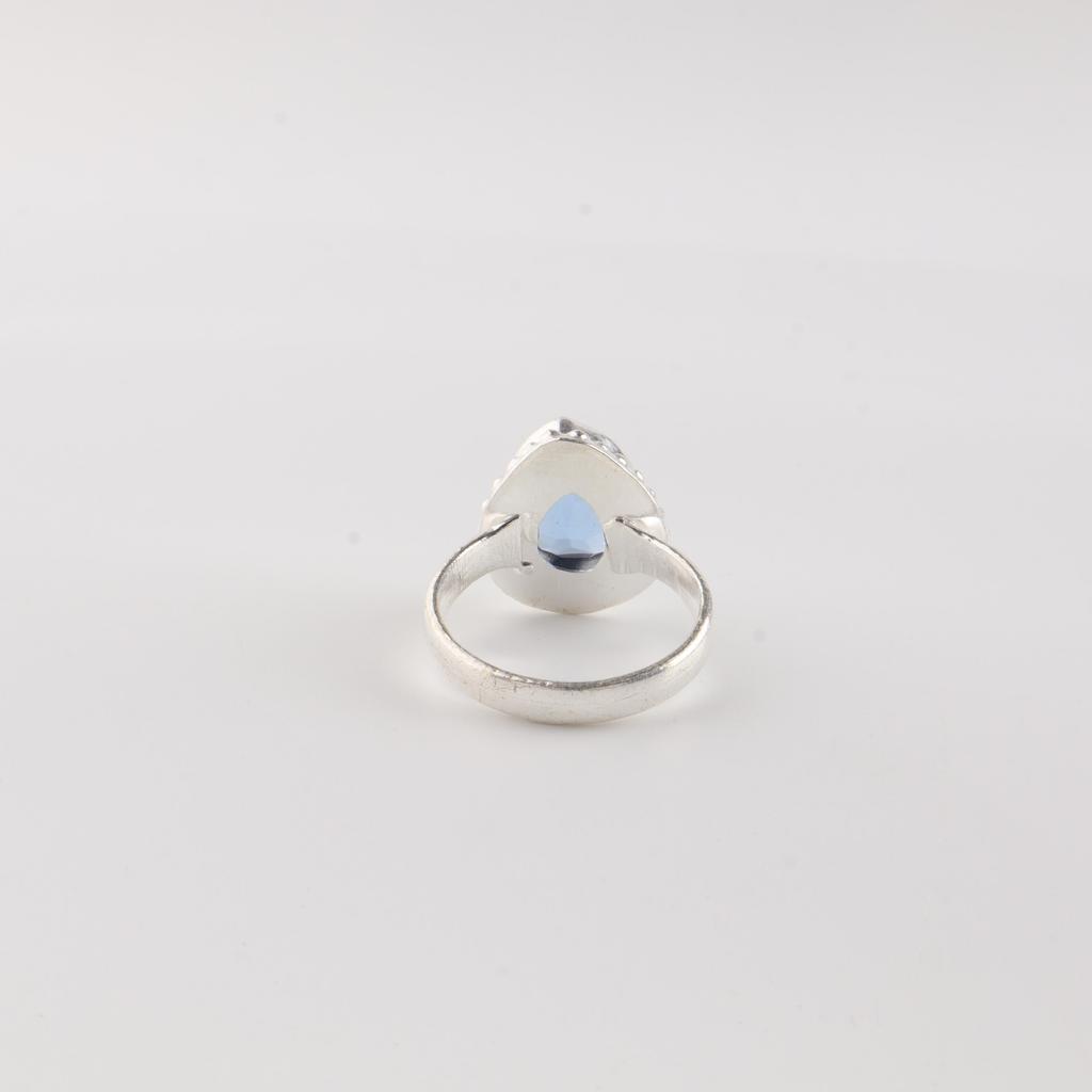 Tanzanite Gemstone 925 Sterling Silver Handmade Women's Jewelry Promise Ring For Gift RR-77-3